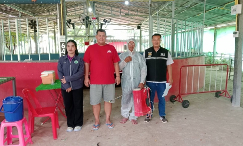 ตรวจประเมินหลักเกณฑ์การจัดระบบป้องกันโรคในสนามชนไก่หรือซ้อมไก่ชน